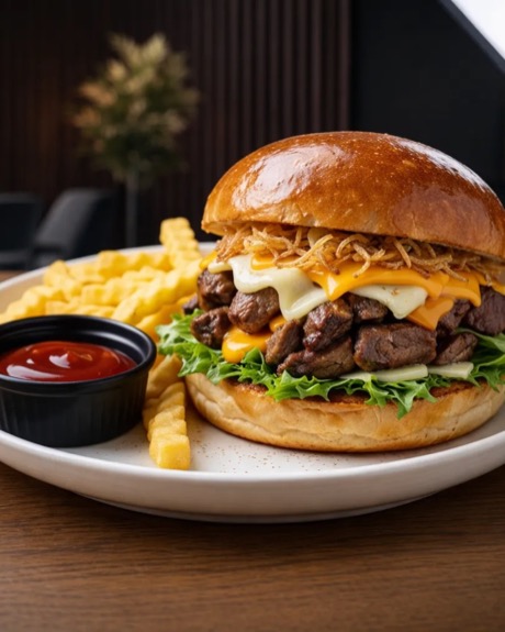 Philly Steak & Cheese Sandwich në TOKË Lounge Tiranë