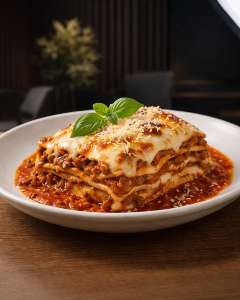 Lasagna në TOKË Lounge Tiranë