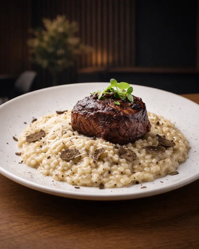 Risotto al Tartufo & Manzo në TOKË Lounge Tiranë